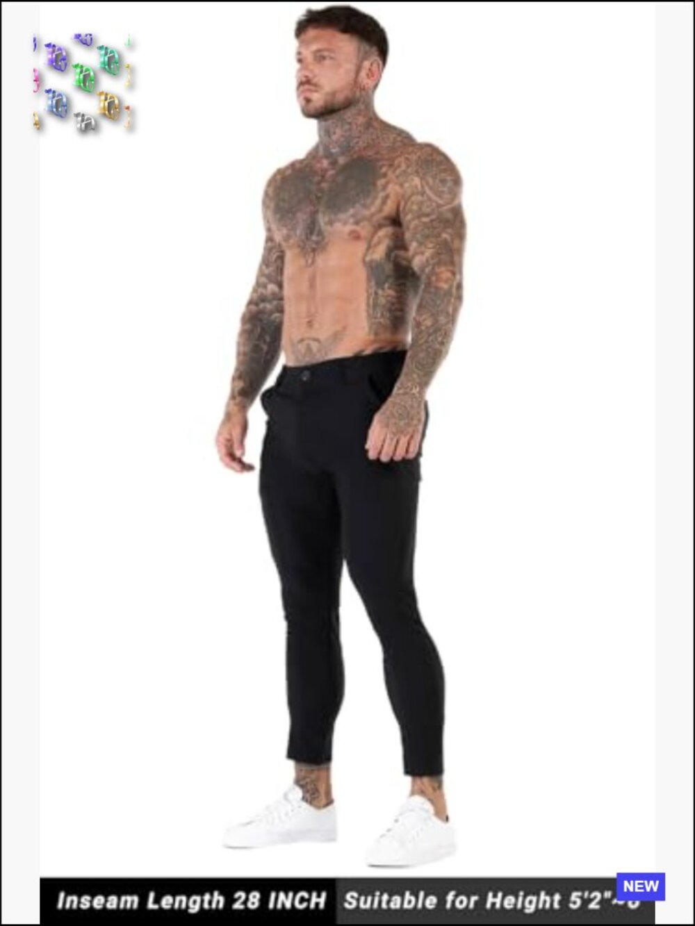 Slim Fit Dress Chino Pants 4-Way Stretch Ankle Length Business Casual - Picture 6 of 7